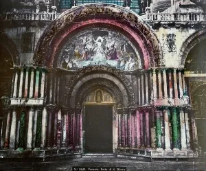 Door Prints: Central Door Print of Basilica San Marco, Venice