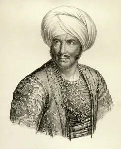 Prints of BRQ3911324 Manuel García - portrait of the Spanish tenor as Otello'; (add.info.: Manuel García - portrait of the Spanish tenor as Otello'. MG: 1775 - 1832.); Photo © Richard Bebb Collection Opera Prints: Manuel García Print - Otello Portrait