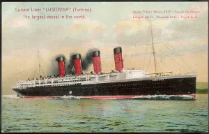 Warship Prints: The RMS Lusitania Print, 1907-1915