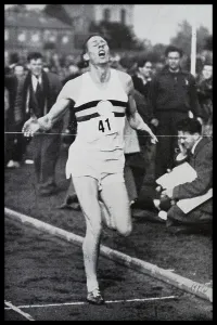 Roger Bannister Prints: Roger Bannister Breaks 4-Minute Mile Print