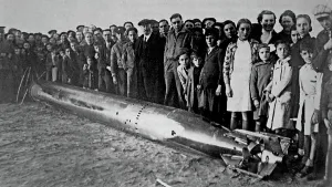 Spanish Civil War Images Prints: Unexploded rocket shell
