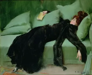 Prints of IND54494 After the ball (oil on canvas) by Casas i Carbo, Ramon (1866-1932); Museu de Montserrat, Abadia de Montserrat, Spain; Index Fototeca Spain Prints: Fine Art Print of After the Ball by Ramon Casas i Carbo