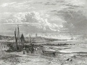 English Coastal Scene Prints: Penzance, Cornwall, England In The Late 19Th Century