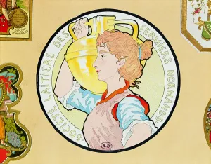 Colour Litho Print of Camembert Cheese Label, c. 1900