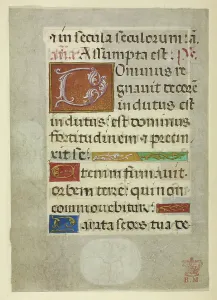 Medieval Illuminated Letters Prints: Initial and text