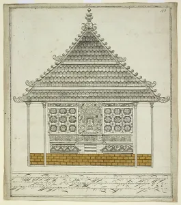 Antique Illustrations UK Prints: The Tomb of Susuhunan Ratu Giri near Gresid (E.Java)