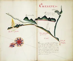 South American Maps Prints: Cherepe, 1685 (bound sheet)