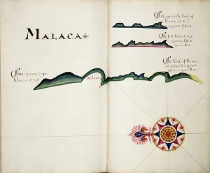 South America Map Prints: Malaca, 1685 (bound sheet)