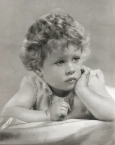 Queen Elizabeth II Portraits Prints: Print of Princess Elizabeth in 1928 Black and White Photo