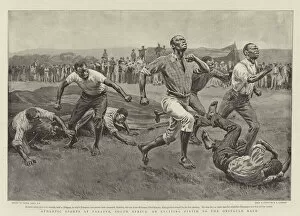 Palapye Collection: Athletic Sports at Palapye, South Africa, an Exciting Finish to the Obstacle Race (litho)