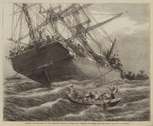 Attack and Pillage of the French Barque, Pauline and Victor, in Torres Straits (engraving) Attack and Pillage of the French Barque, Pauline and Victor, in Torres Straits (engraving)