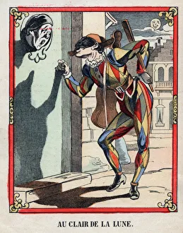 'Au Clair de La Lune', 19th century (illustration) 'Au Clair de La Lune', 19th century (illustration)