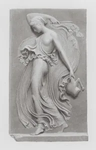 Bacchante, ancient Roman marble relief (engraving) Bacchante, ancient Roman marble relief (engraving)