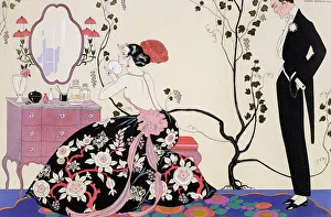 The Backless Dress, engraved by Henri Reidel, 1920 (colour litho) The Backless Dress, engraved by Henri Reidel, 1920 (colour litho)