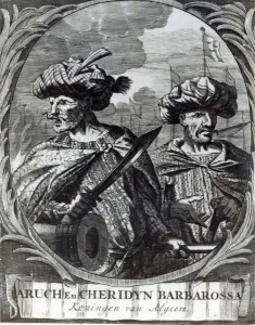 The Barbarossa Brothers (engraving) The Barbarossa Brothers (engraving)