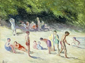 The Bathers of Mericourt; La Baignade a Mericourt, 1935 (oil onpaper) The Bathers of Mericourt; La Baignade a Mericourt, 1935 (oil onpaper)