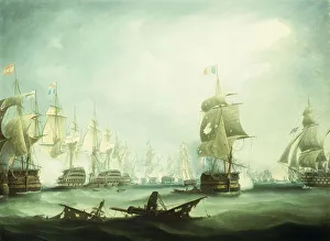 The Battle of Trafalgar, 1805, (oil on canvas) The Battle of Trafalgar, 1805, (oil on canvas)
