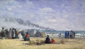 The Beach at Trouville at Bathing Time; La Plage de Trouville a l'Heure du Bain The Beach at Trouville at Bathing Time; La Plage de Trouville a l'Heure du Bain