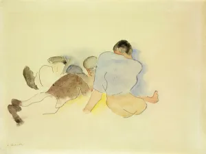 On the Beach, (watercolour and pencil on buff paper) On the Beach, (watercolour and pencil on buff paper)