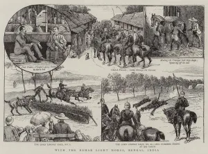 With the Behar Light Horse, Bengal, India (engraving) With the Behar Light Horse, Bengal, India (engraving)