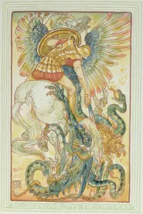 Bellerophon fighting the Chimaera, 1895 (w/c on paper) Bellerophon fighting the Chimaera, 1895 (w/c on paper)