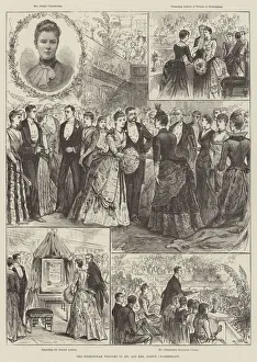 The Birmingham welcome to Mr and Mrs Joseph Chamberlain (engraving) The Birmingham welcome to Mr and Mrs Joseph Chamberlain (engraving)