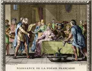 Birth of French poetry: Troubadours, followed by jugglers and menetiers Birth of French poetry: Troubadours, followed by jugglers and menetiers
