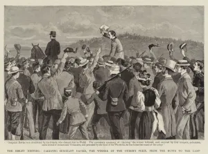 The Bisley Meeting, carrying Sergeant Davies, the Winner of the Queen's Prize The Bisley Meeting, carrying Sergeant Davies, the Winner of the Queen's Prize