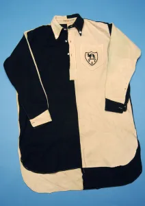 Black and white football shirt, 1930s (cotton) Black and white football shirt, 1930s (cotton)
