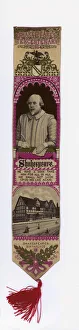 Bookmark commemorating the tercentenary of the birth of William Shakespeare, 1864 (silk) Bookmark commemorating the tercentenary of the birth of William Shakespeare, 1864 (silk)