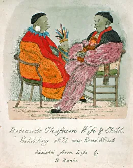 Botocudo Chieftain Wife and Child Exhibiting at 23 New Bond Street Botocudo Chieftain Wife and Child Exhibiting at 23 New Bond Street