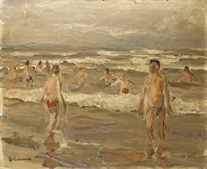 Boys Bathing in the Sea; Badende Knaben im Meer, 1899 (oil on board) Boys Bathing in the Sea; Badende Knaben im Meer, 1899 (oil on board)