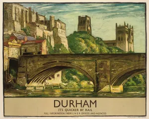 A British Railways poster advertising Durham, c.1935 (colour lithograph) A British Railways poster advertising Durham, c.1935 (colour lithograph)