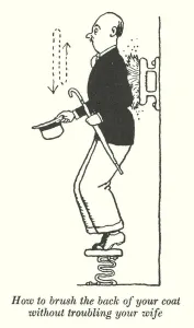 How to brush the back of your coat without troubling your wife (litho) How to brush the back of your coat without troubling your wife (litho)