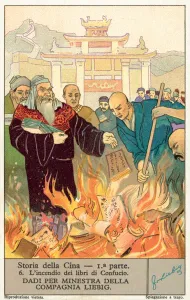 The burning of the books of Confucius (chromolitho) The burning of the books of Confucius (chromolitho)