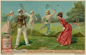 Butterfly Hunting and Lawn Tennis (chromolitho) Butterfly Hunting and Lawn Tennis (chromolitho)