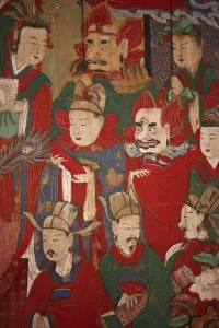 Byeonseong, the Sixth King of Hell (detail), 1798 (ink and colour on silk) Byeonseong, the Sixth King of Hell (detail), 1798 (ink and colour on silk)