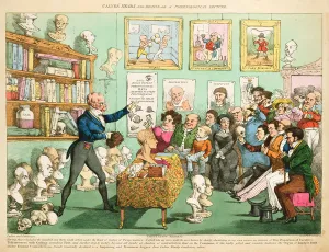 Calves Heads and Brains; or a Phrenological Lecture, 1826 (colour etching) Calves Heads and Brains; or a Phrenological Lecture, 1826 (colour etching)