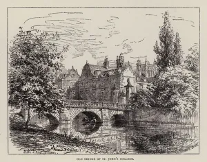 Cambridge: Old Bridge of St John's College (etching) Cambridge: Old Bridge of St John's College (etching)