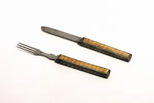 Camp knife and fork used by George Washington (1732-99) during the American Revolution, c Camp knife and fork used by George Washington (1732-99) during the American Revolution, c