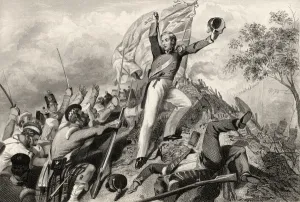 Capture of the guns by the Highlanders before Cawnpore in 1857, from The History Capture of the guns by the Highlanders before Cawnpore in 1857, from The History