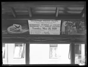 Car Cards, Brooklyn Trolley, May 25, 1920 (b/w photo) Car Cards, Brooklyn Trolley, May 25, 1920 (b/w photo)