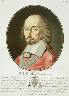 Cardinal Jules Mazarin (1602-61) from Portraits des grands hommes, femmes illustres Cardinal Jules Mazarin (1602-61) from Portraits des grands hommes, femmes illustres