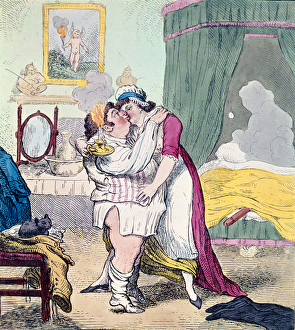 Caricature satirising the relationship of Charles James Fox and Elizabeth Armistead Caricature satirising the relationship of Charles James Fox and Elizabeth Armistead