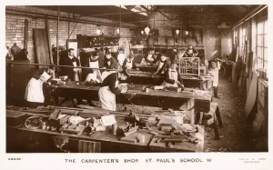 The carpenter's shop of St Paul's School (b/w photo) The carpenter's shop of St Paul's School (b/w photo)