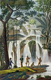 Cascade of Port Praslin, New Ireland, from Voyage autour du Monde Cascade of Port Praslin, New Ireland, from Voyage autour du Monde