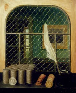 Cashier Counter with coins, 1829 (oil on canvas) Cashier Counter with coins, 1829 (oil on canvas)