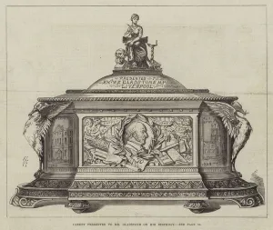 Casket presented to Mr Gladstone on his Birthday (engraving) Casket presented to Mr Gladstone on his Birthday (engraving)