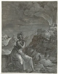Cassandra mourns the destruction of Troy, 1550-55 (pen on paper) Cassandra mourns the destruction of Troy, 1550-55 (pen on paper)