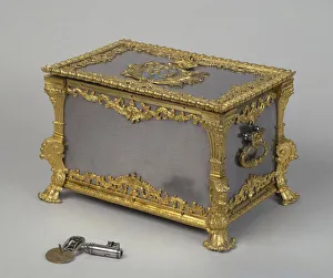 Cassette de Pierre Ier Le Grand (1672-1725) realisee par Pierre Fromery (1659-1738) 18e Bronze, acier Dim Cassette de Pierre Ier Le Grand (1672-1725) realisee par Pierre Fromery (1659-1738) 18e Bronze, acier Dim
